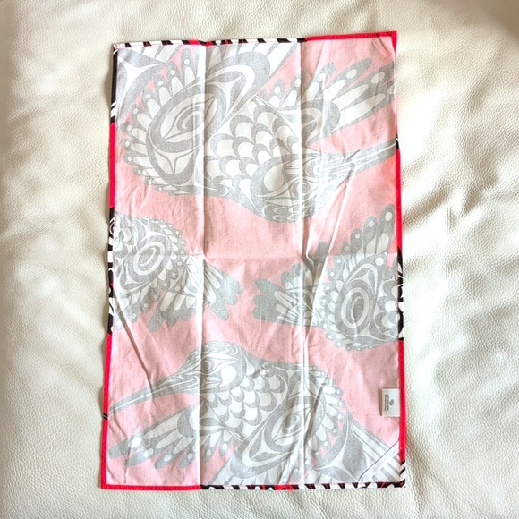 Cotton Kitchen Towel Hummingbird Indigenous Design by Joe Wilson, Coast Salish - Picture 2 of 5